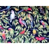 100% Cotton Fabric Nutex Birds In Paradise Cockatoo Kookaburra Parrots Galah