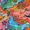 100% Cotton Fabric Nutex Dilkara Australian Aboriginal Art Australia