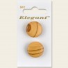 Sirdar Elegant Shank Natural Wood Domed Button Round Wooden 22mm Pack of 2