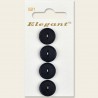 Sirdar Elegant Round Rimmed Edge Plastic Button Dark Navy 16mm 2 Hole Pack of 4