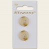 Sirdar Elegant Tortoiseshell Effect Plastic Button Beige 19mm 4 Hole Pack of 2