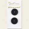 Sirdar Elegant Flat Circular Plastic Button Charcoal Grey 22mm 2 Hole Pack of 2