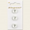 Sirdar Elegant Pearlescent Floral Flower Plastic Button White 16mm 2 Hole 3 Pack