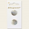 Sirdar Elegant Mother Of Pearl Effect Plastic Button White 19mm 2 Hole 2 Pack
