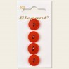 Sirdar Elegant Round Rimmed Edge Plastic Button Red 16mm 2 Hole Pack of 4
