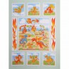 100% Cotton Fabric Nutex Dragons Quest Castle Knights Mythical Patchwork Panel