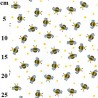 Polycotton Fabric Bumble Bee Spots Polka Dots Insect Buzzy