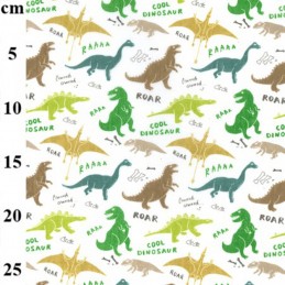 Polycotton Fabric Dinosaurs...