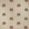 Cotton Rich Linen Look Fabric Digital Bumble Bees Flower Upholstery Panel