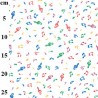 Polycotton Fabric Colourful Musical Notes Music Symbols Tossed Melody