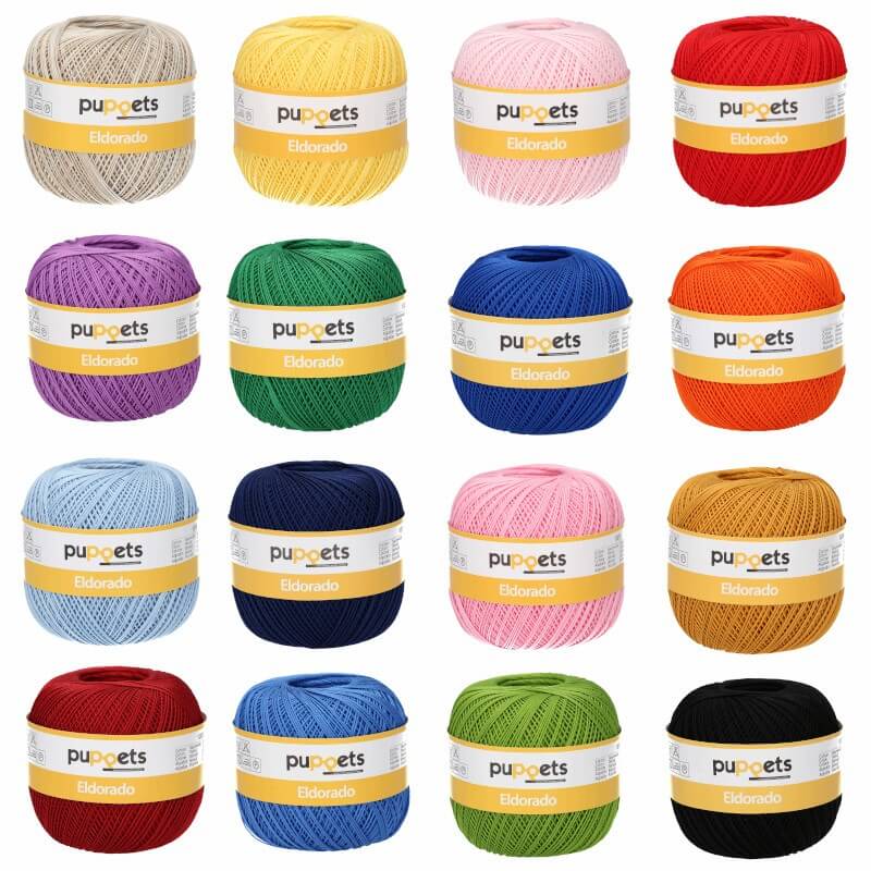 Puppets Eldorado No.10 100 Cotton Crochet Thread Craft 50g Ball