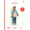 Sirdar Knitting Pattern 2529 Child's Stitch & Stripes Sweater in Snuggly Replay