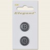 Sirdar Elegant Round Engraved Gun Metal Fashion Button 19mm 4 Hole Pack of 2