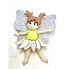 Glittery Fairy Glitter Button 30mm x 25mm Plastic Shank Novelty