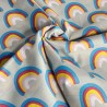 Polycotton Fabric Rainbow Sky Pride Rainbows Dress Material