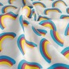 Polycotton Fabric Rainbow Sky Pride Rainbows Dress Material