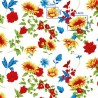 Polycotton Fabric Fresh Summer Country Flower Floral Vines