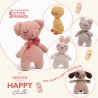 Sirdar Happy Chenille Crochet Amigurumi Toys Pattern Book 4 Little Friends