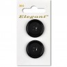 Sirdar Elegant Large Round Rimmed Plastic Button Black 25mm 4 Hole Pack of 2