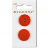 Sirdar Elegant Round Thin Rimmed Edge Plastic Button Red 22mm 2 Hole Pack of 2