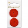 Sirdar Elegant Round Thick Rimmed Edge Plastic Button Red 28mm 2 Hole Pack of 2
