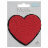 Trimits Iron On Motif Flip Sequin Heart Red to Pink Stick on Sew On Craft