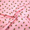 100% Cotton Fabric Bumble Bee Buzzy Bumblebee Insect 140cm Wide Crafty