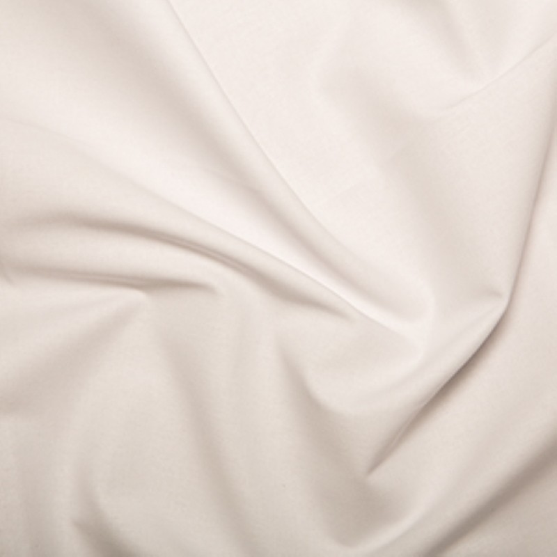 100% Cotton Fabric Klona Plain Material Craft Fabric White