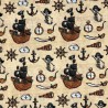 100% Cotton Fabric Merboys Dragon Pirates Nautical Childrens 140cm Wide Crafty