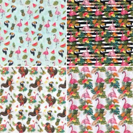 100% Cotton Fabric Tropical...