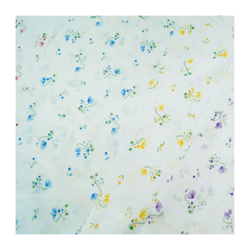 flowers floral roses polycotton fabric