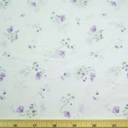  Purple Polycotton Fabric Umbrella Top Flowers Floral Dress