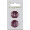 Sirdar Elegant Round Shell Effect Button Purple Glitter 22mm 2 Hole Pack of 2