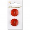 Sirdar Elegant Round Shell Effect Button Red Glitter 22mm 2 Hole Pack of 2