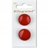 Sirdar Elegant Round Decorative Face Plastic Button Red 22mm Shank Pack of 2