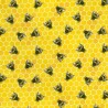 100% Cotton Poplin Fabric Rose & Hubble Buzzy Bumble Bees Honeycomb Insect