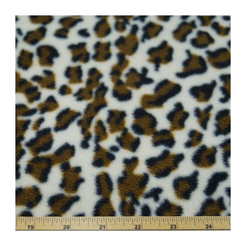 Leopard Print Fleece Anti Pil Fabric