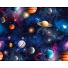 100% Cotton Digital Fabric Planets Stars Space Universe Solar System 150cm Wide