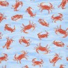 100% Cotton Fabric Timeless Treasures Crabs In Water Sea Ocean Crab