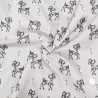 Polycotton Fabric Cute Baby Fawn Deer Woodland Wildlife Animals