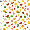 100% Cotton Poplin Fabric Rose & Hubble Mini Fruit Mix Spots Melon
