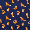 100% Cotton Poplin Fabric Rose & Hubble Fox Of The Town Foxes