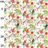 100% Cotton Fabric John Louden Parrots Cockatoos Tropical Bird Floral 150cm Wide