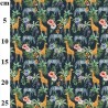 100% Cotton Fabric John Louden Zebra Giraffe Floral Ferns Flowers 150cm Wide
