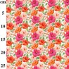 100% Cotton Fabric John Louden Bright Tropical Blooms Floral Flowers 150cm Wide