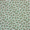 100% Cotton Poplin Fabric Christmas Packed Holly Berry Metallic 140cm Wide