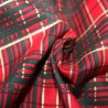 100% Cotton Poplin Fabric Christmas Festive Metallic Tartan Check 135cm Wide