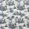 Cotton Rich Linen Look Fabric Toile Victorian Days Upholstery 140cm Wide