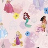 100% Cotton Digital Fabric Disney Princess Mulan Mermaid Rapunzel 150cm Wide